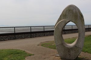 Sculpture along the promenade